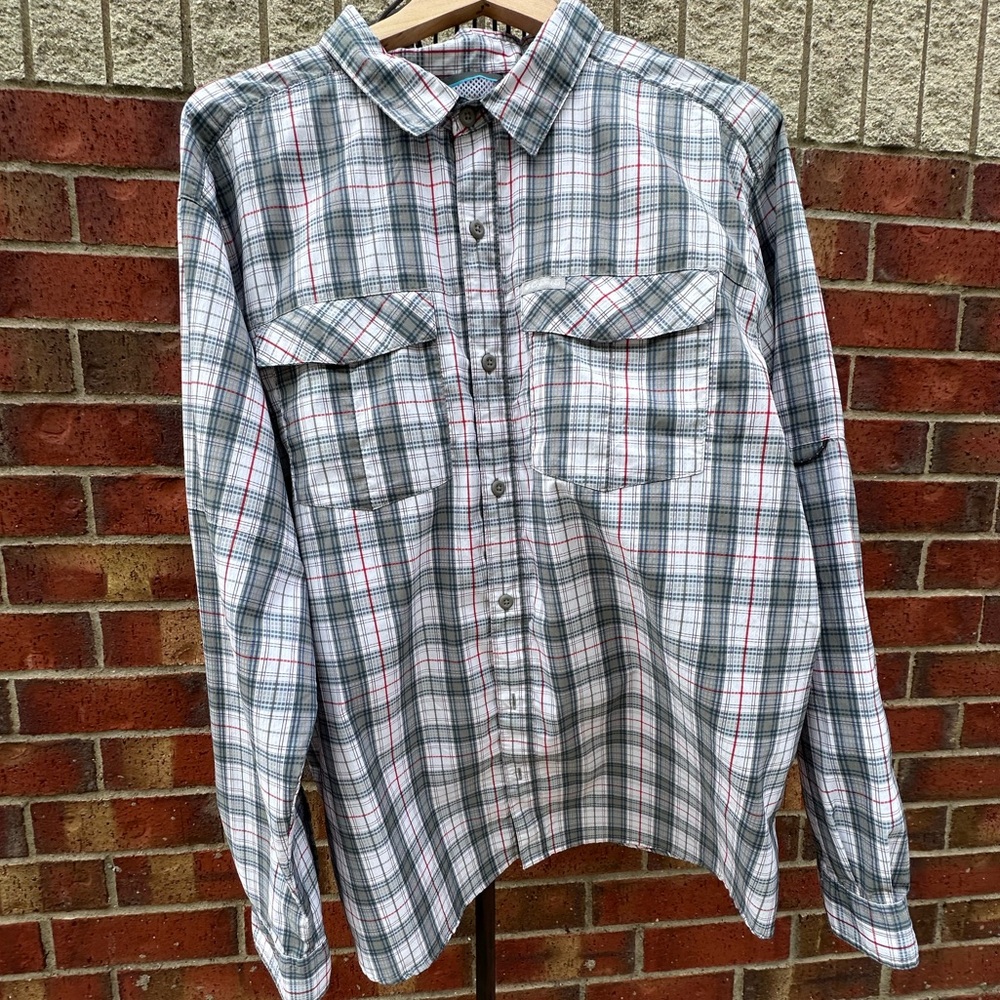 Columbia Button Long Sleeve Vent Shirt Fishing Hiking Gorpcore Outdoor Casual XL